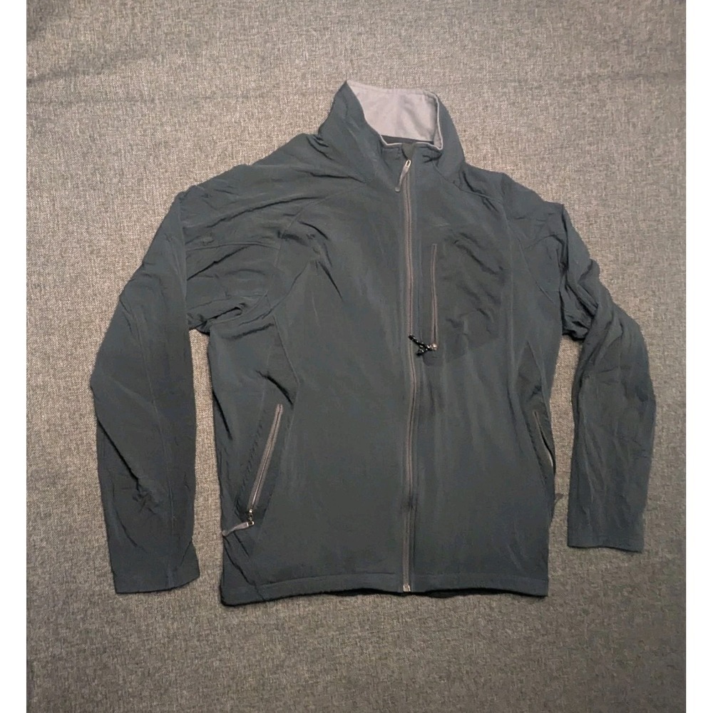 REI Mens Softshell Jacket Black XL Full Zip Fleece Lined Outdoor Adventure Coat